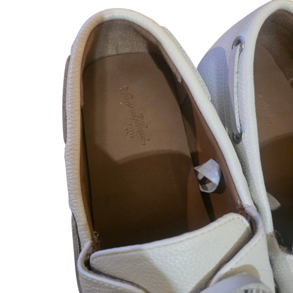 Old Money Quiet Luxury White Textured Loafer Size 8 - Picture 6 of 7